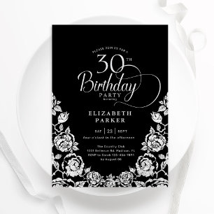 Invitation 30e anniversaire Black Silver Roses