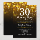 Invitation 30e anniversaire - Black White Gold (Devant / Derrière)