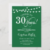 Invitation 30e anniversaire - Blanc vert (Devant)