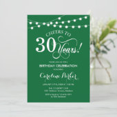 Invitation 30e anniversaire - Blanc vert (Debout devant)