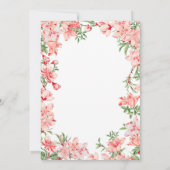 Invitation 30e anniversaire Boho rose fleurs botaniques flora (Dos)