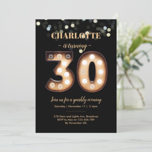 Invitation 30e anniversaire Bright Lights (Debout devant)