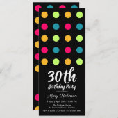 Invitation 30e anniversaire Candy Polka Dot (Devant / Derrière)