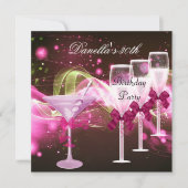 Invitation 30e anniversaire Champagne Pink Martini (Devant)