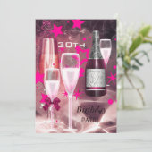 Invitation 30e Anniversaire Champagne rose 30 (Debout devant)