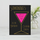 Invitation 30e anniversaire Cocktail Party Black Gold Anniver (Debout devant)