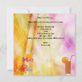 Invitation 30e anniversaire de fête Boissons tropicales Cockt (Dos)