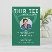 Invitation 30e anniversaire de fête Photo Modern Golf Green (Debout devant)