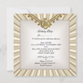 Invitation 30e anniversaire de la fête Crème blanche Diamant (Dos)