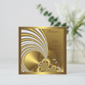 Invitation 30e Anniversaire de la fête Gold Blanc (Debout devant)