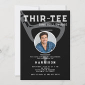 Invitation 30e anniversaire de la fête Photo Modern Golf Blac (Devant)