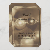 Invitation 30e anniversaire de la Mariage de perles Invitatio (Devant / Derrière)