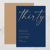 Invitation 30e anniversaire de la Marine et de l'or (Devant / Derrière)