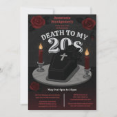 Invitation 30e anniversaire de la mort à mes 20 ans Gothique (Devant)