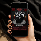 Invitation 30e anniversaire de la mort à mes 20 ans Gothique