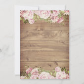 Invitation 30e anniversaire de Mariage Boho Rustic Roses (Dos)