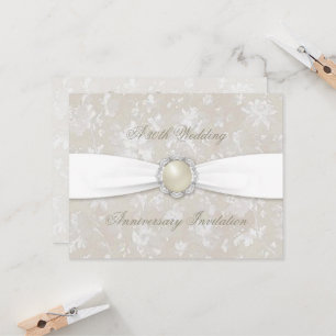 Invitation 30e anniversaire de mariage Damassé gra