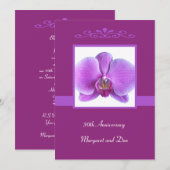 Invitation 30e anniversaire de mariage Orchidée (Devant / Derrière)