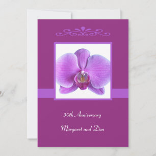 Invitation 30e anniversaire de mariage Orchidée