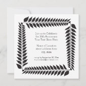 Invitation 30e anniversaire de mariage ou d'entreprise (Dos)
