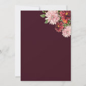 Invitation 30e Anniversaire de Mariage perle Bourgogne Floral (Dos)