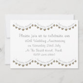 Invitation 30e anniversaire de mariage perle guirlande de per (Devant)