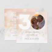 Invitation 30e Anniversaire de Mariage Perle Photo Personnali (Devant / Derrière)
