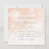 Invitation 30e Anniversaire de Mariage Perle Photo Personnali (Dos)