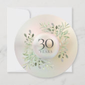 Invitation 30e Anniversaire de Mariage Verdure Perle (Devant)