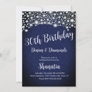 Invitation 30e anniversaire Denim Diamonds Gem Diamonds