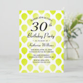 Invitation 30e anniversaire des ballons modernes Lime Green (Debout devant)
