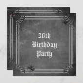 Invitation 30e anniversaire d'Halloween éffrayant (Devant / Derrière)