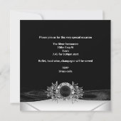 Invitation 30e anniversaire Diamond Jewel Black White Silver (Dos)