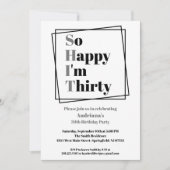 Invitation 30e anniversaire Drôle si Heureux que j'ai trente (Devant)
