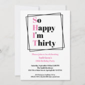 Invitation 30e anniversaire Drôle si Heureux que j'ai trente (Devant)