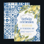 Invitation 30e anniversaire du citron italien méditerranéen<br><div class="desc">La Dolce Vita Italienne 30e anniversaire invitation fête</div>