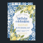Invitation 30e anniversaire du citron italien méditerranéen<br><div class="desc">La Dolce Vita Italienne 30e anniversaire invitation fête</div>