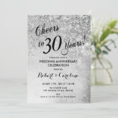 Invitation 30e anniversaire du Mariage Argent (Debout devant)