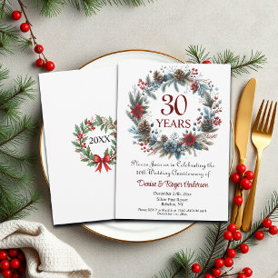 Invitation 30e anniversaire du Mariage Pearl Hiver