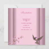 Invitation 30e anniversaire Elégant asiatique Fleurs roses Bi (Dos)