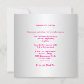 Invitation 30e anniversaire Elégant rose papillon floral blan (Dos)