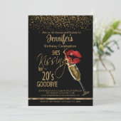 Invitation 30e anniversaire - Elle embrasse ses 20 adieux (Debout devant)