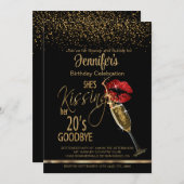 Invitation 30e anniversaire - Elle embrasse ses 20 adieux (Devant / Derrière)