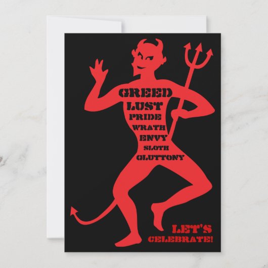 Invitation 30e anniversaire - Enfer d'une fête (Devant)