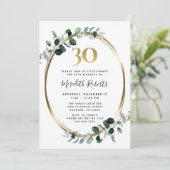 Invitation 30e anniversaire Eucalyptus Gold Metallic Party (Debout devant)