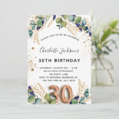 Invitation 30e anniversaire eucalyptus parties scintillant ve (Debout devant)