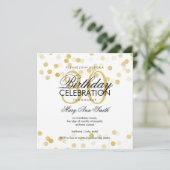 Invitation 30e anniversaire Faux Gold Foil Parties scintillan (Debout devant)