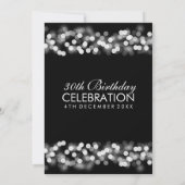 Invitation 30e anniversaire Faux Silver Hollywood Glam (Dos)