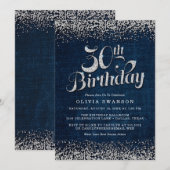 Invitation 30e anniversaire fête Denim & Diamonds (Devant / Derrière)