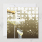 Invitation 30e anniversaire fête Elégant or beige (Dos)